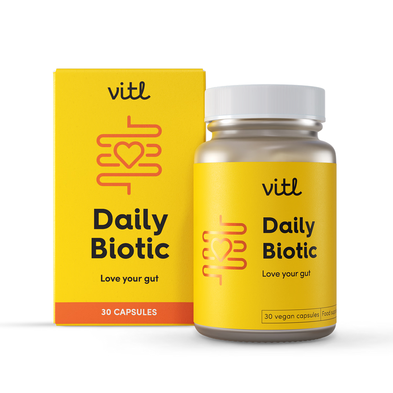 Vitl Daily Biotic probiotic capsules 30 Capsules (British brand)