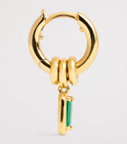 Spinelli Kilcollin Zahra hoop earrings yellow gold emerald drop, UK version