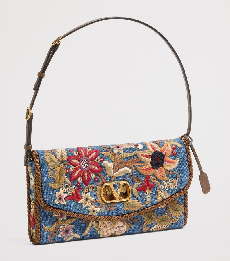 Valentino Garavani DeVain embroidered shoulder bag, UK version