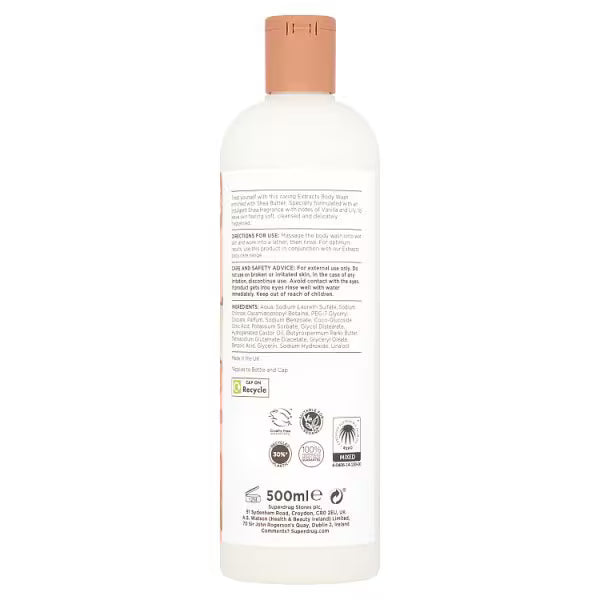 Superdrug Extracts Shea Body Wash 500ml (British brand)