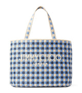 Harrods Jimmy Choo Raffia Gingham Tote Bag- Buy online at McGrocer