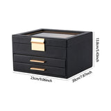Livingandhome 3-tier jewellery box with drawers - British product