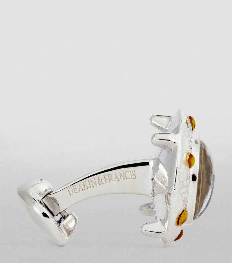 Deakin & Francis sterling silver UFO cufflinks - British product