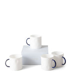 Feldspar set of 4 Cobalt tea mugs, imported from the UK
