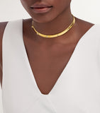 Bvlgari gold diamond Tubogas necklace (British brand)