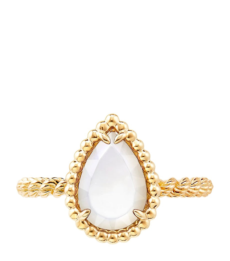 Boucheron Serpent Bohème ring yellow gold mother-of-pearl (British brand)