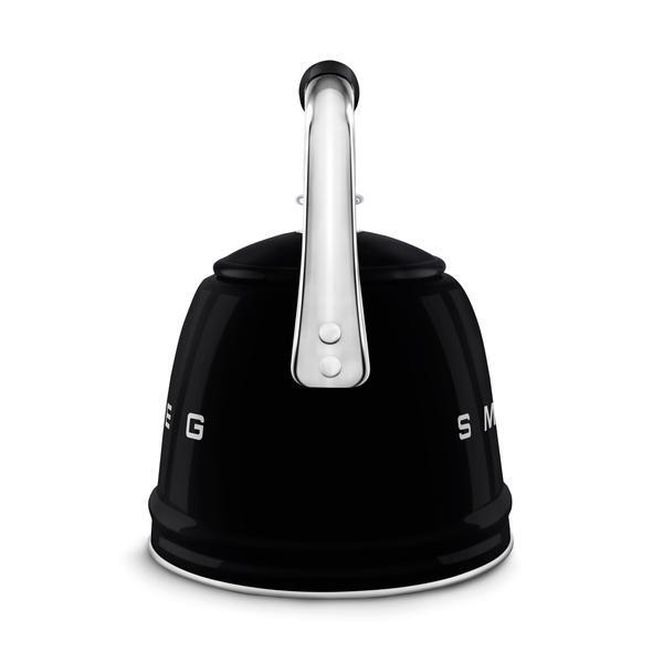 Smeg stovetop whistling kettle in black 2.3L, UK version