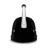 Smeg stovetop whistling kettle in black 2.3L, UK version