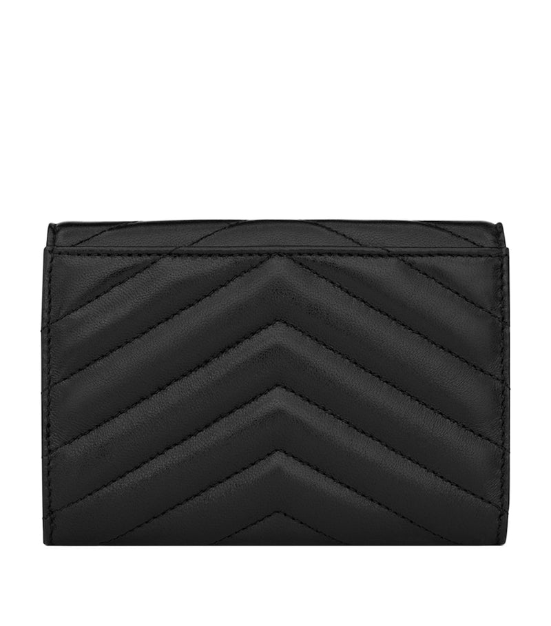 Saint Laurent small matelassé envelope wallet, imported from the UK