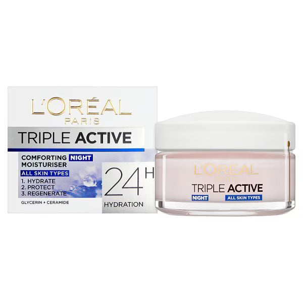 L'Oréal Paris Triple Active Night Cream 50ml, UK version