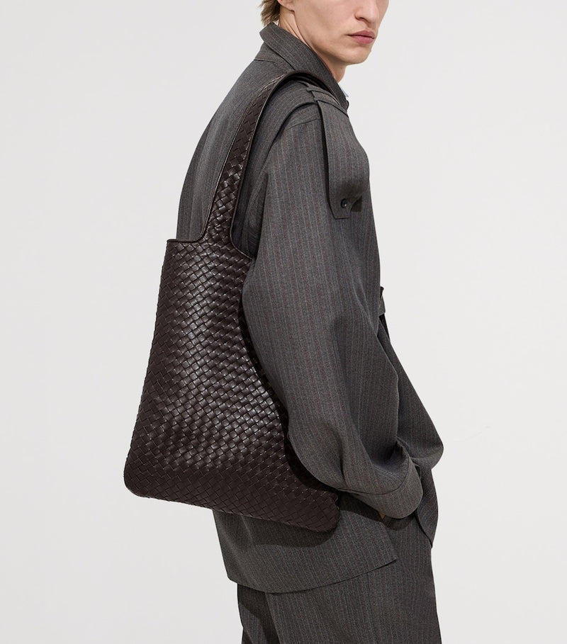 Bottega Veneta small leather Veneto tote bag, imported from the UK