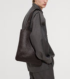 Bottega Veneta small leather Veneto tote bag, imported from the UK