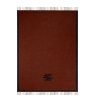 Harrods Etro Wool Fringed Boyd Throw 180cm x 140cm- Buy online at McGrocer
