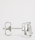 Harrods white gold diamond pear stud earrings 1.00ct (British brand)
