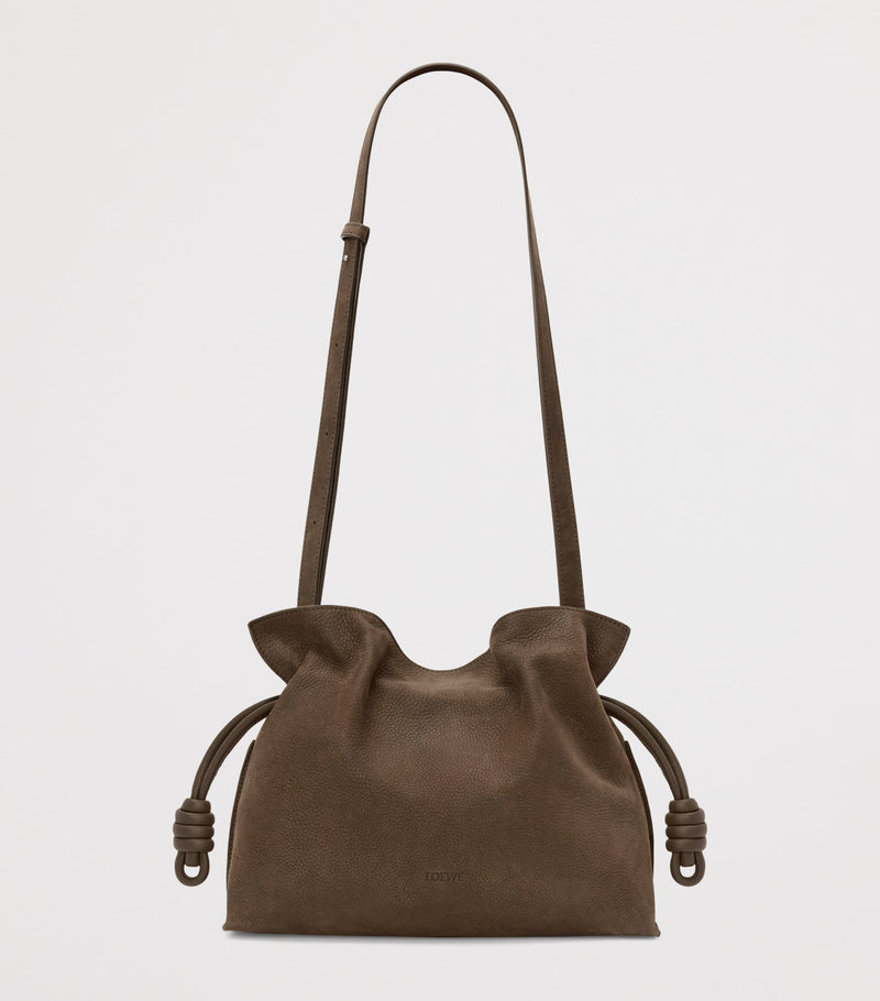 LOEWE medium suede Flamenco clutch bag, UK version