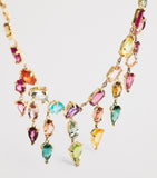 Jacquie Aiche Shaker necklace yellow gold mixed gemstone - British product