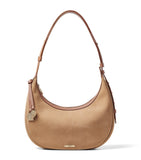 Aspinal of London Soho Crescent shoulder bag in suede, UK version
