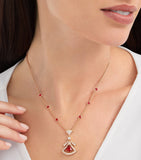 Bvlgari Divas' Dream pendant necklace rose gold ruby diamonds, UK version