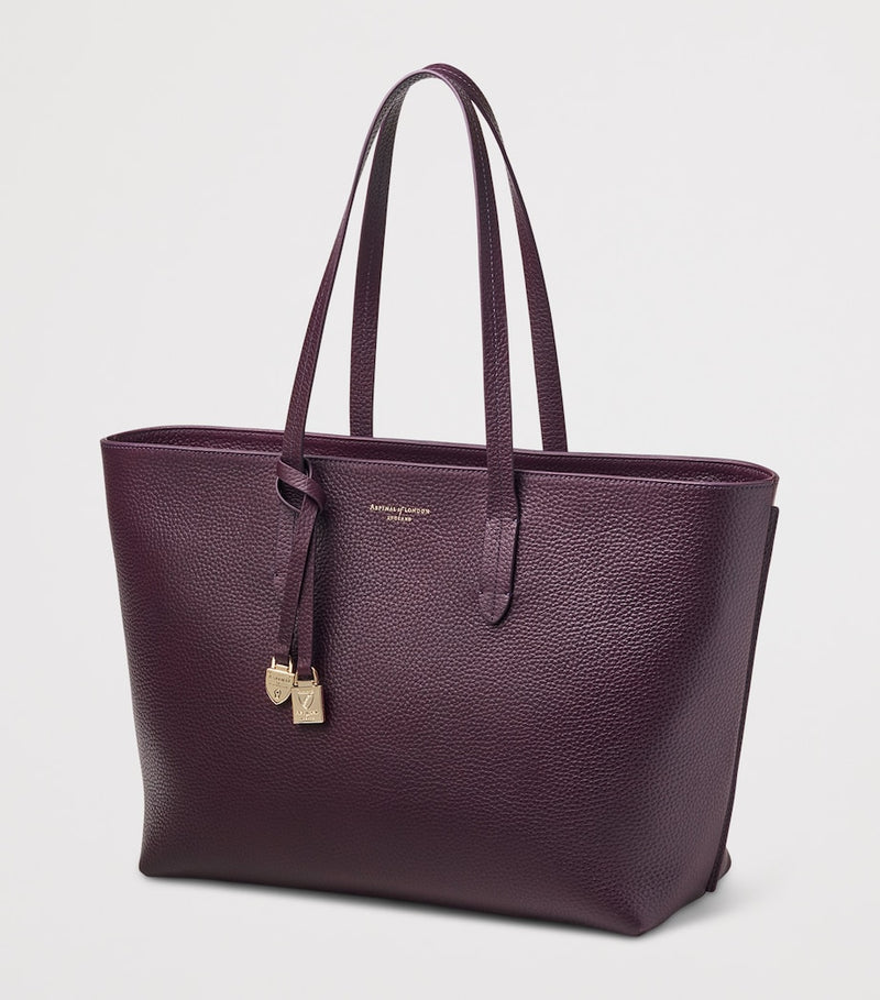Aspinal of London leather east west tote bag - British product