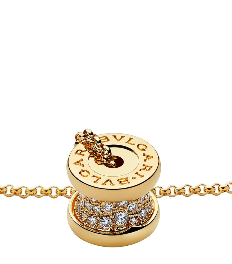 Bvlgari B.zero1 yellow gold diamond necklace, imported from the UK
