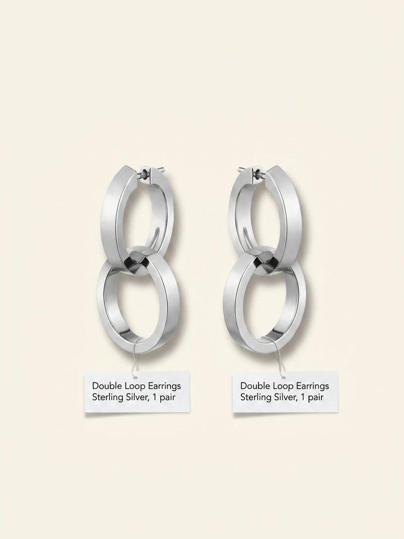 Cartier LOVE hoop earrings 18ct white gold, imported from the UK