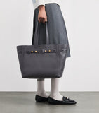 Thom Browne leather Cabas tote bag with zip pouch - British product