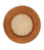 Maison Margaux Set of 4 Brown Rattan Charger Plates (32cm)