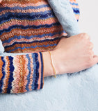 Anni Lu gold-plated slim pearly bracelet, UK version