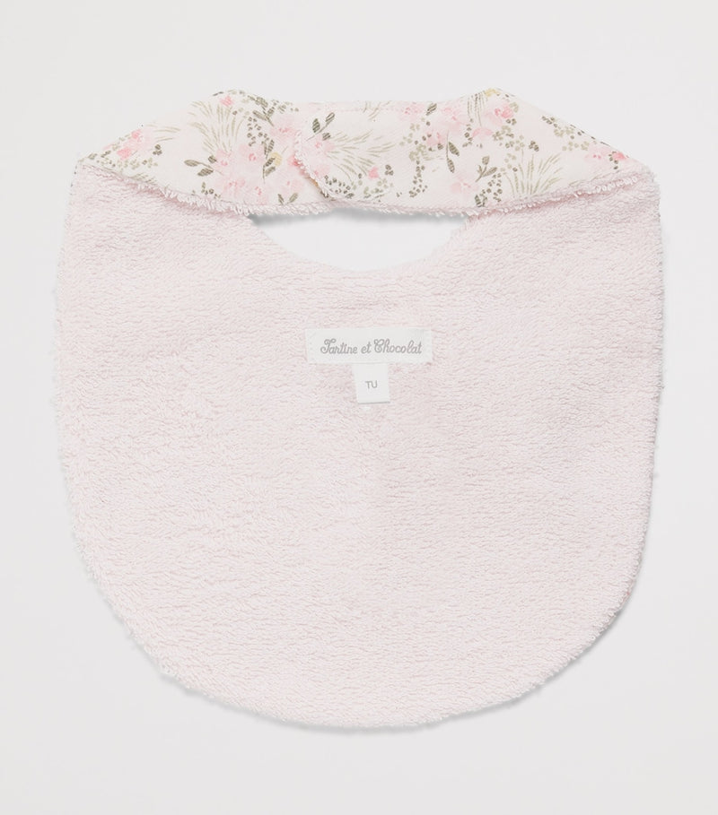 Tartine et Chocolat cotton rose bib, imported from the UK