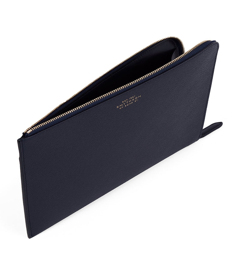 Smythson Panama Leather Slim Pouch, UK version