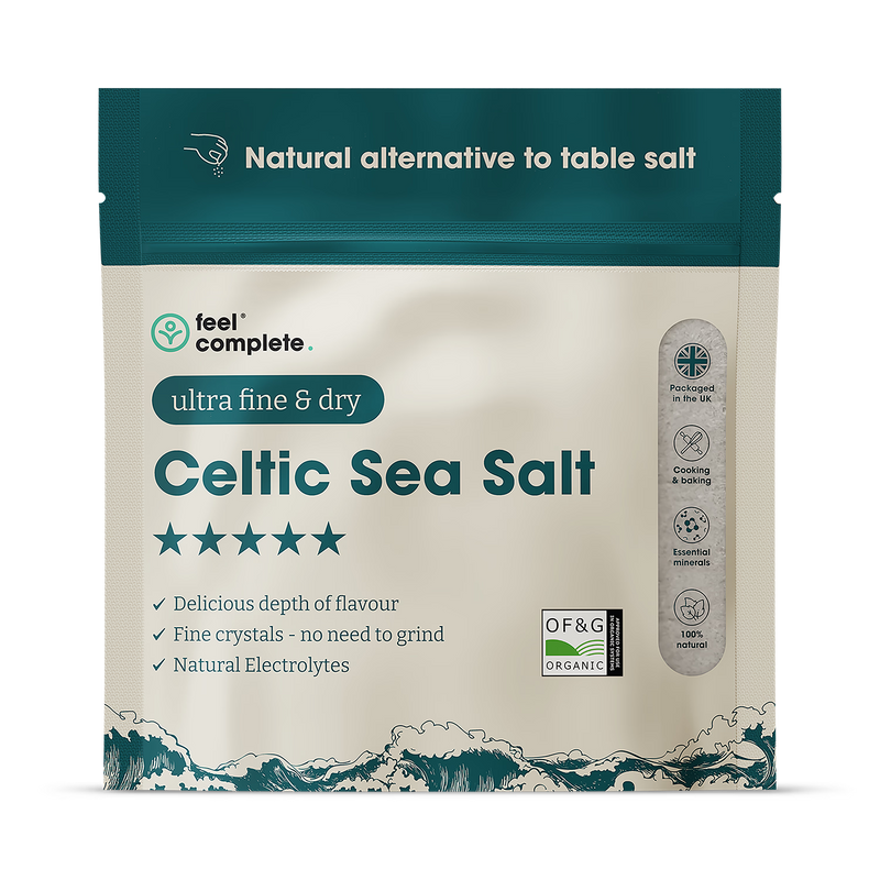Feel Complete Celtic sea salt ultra fine dry 200g, UK version