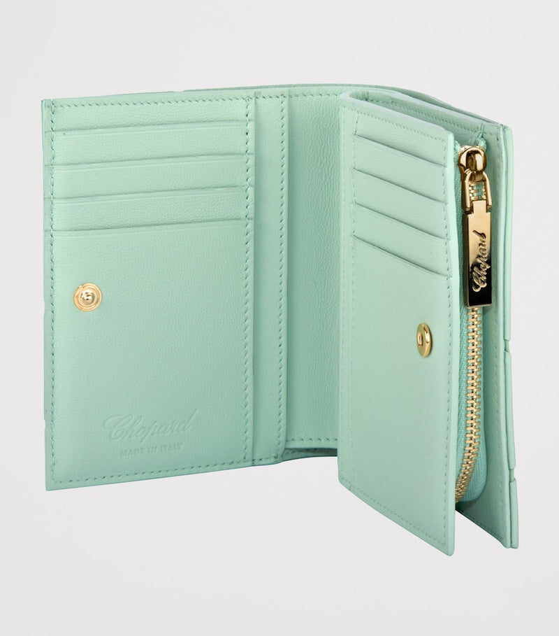 Chopard Diamond wallet in calfskin leather with gold-tone hardware, UK version