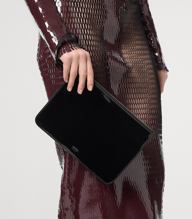 TOM FORD patent leather compact evening pouch (British brand)