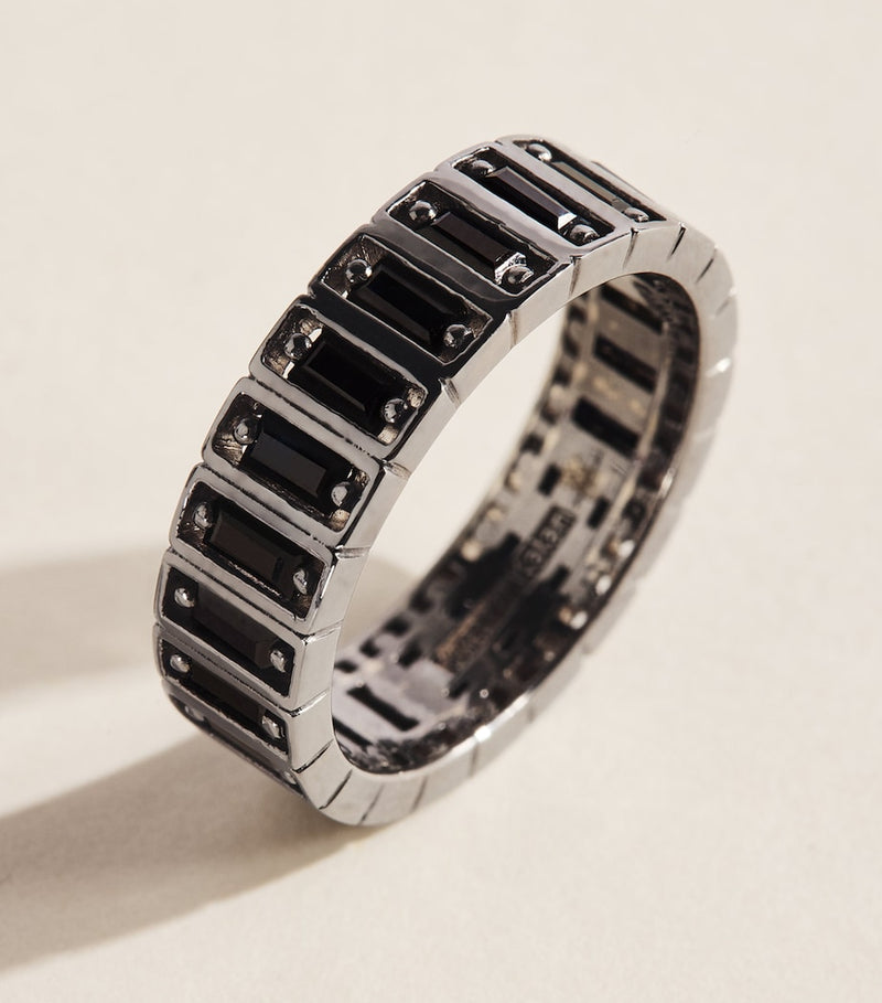 Suzanne Kalan white gold inlay sapphire eternity ring - British product