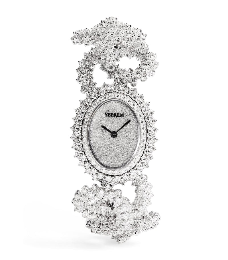 Yeprem white gold diamond Y-Memento watch - British product