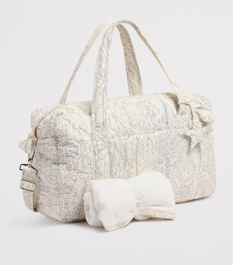 Bonpoint organic cotton floral changing bag, UK version