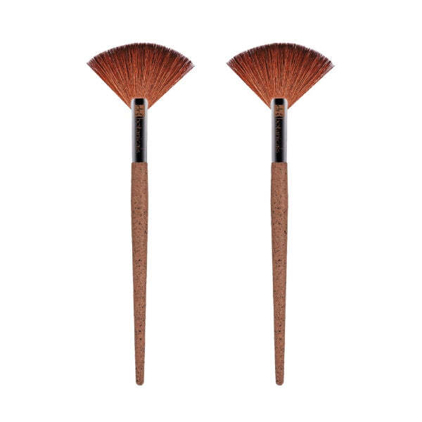 Dr Botanicals Coffee Ground Fan Brush duo set, imported from the UK