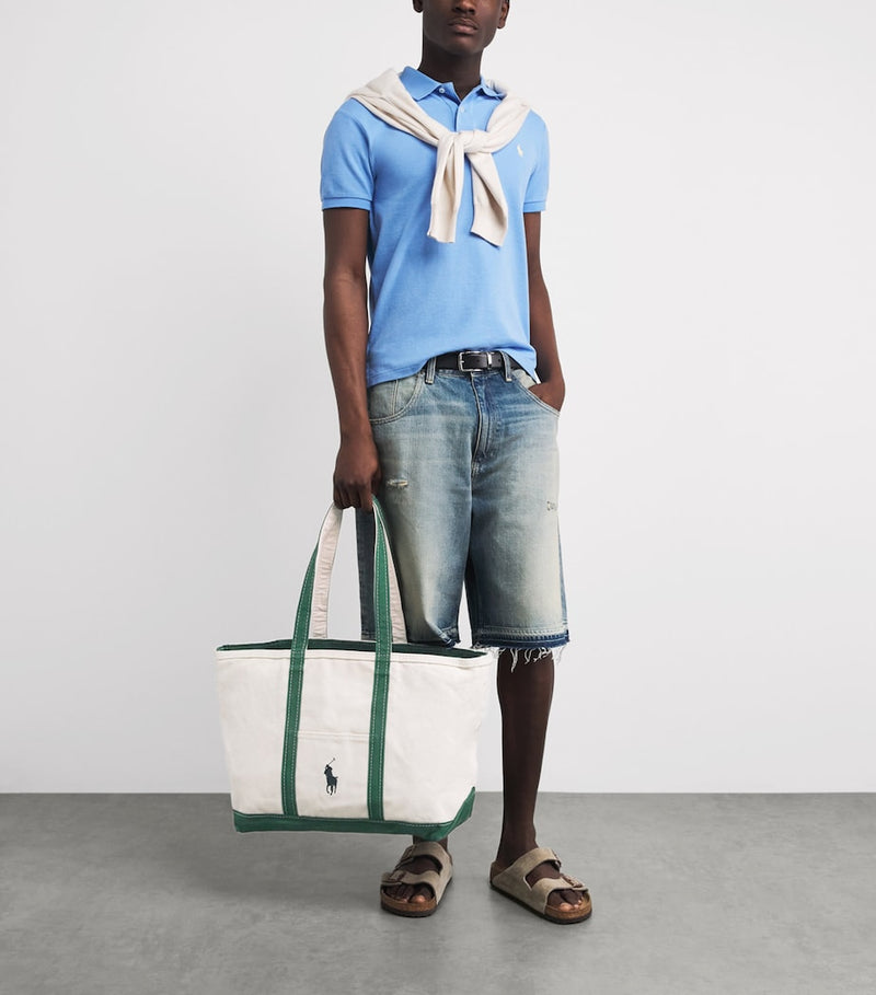 Polo Ralph Lauren large cotton canvas tote bag (British brand)