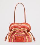 LOEWE medium raffia flamenco clutch from Spain, UK version