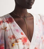 SHAY yellow gold diamond mixed gemstone rainbow threads necklace, UK version