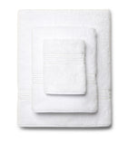 Pratesi hand towel with three hand-embroidered lines, 50cm x 75cm, imported from the UK