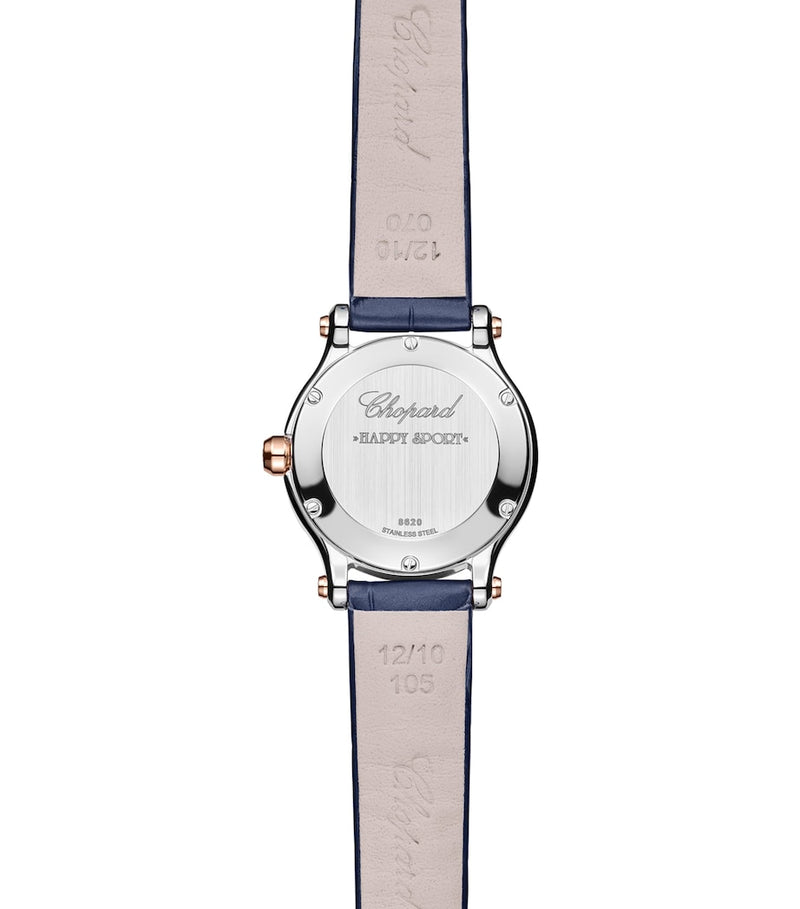 Chopard Happy Sport rose gold diamond watch 25mm, UK version
