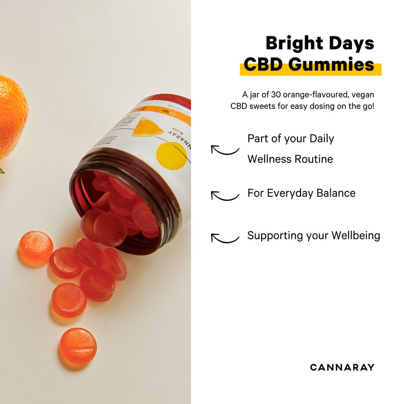 Cannaray orange CBD gummies 30 count - British product