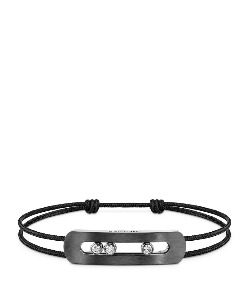 Messika Move titanium and diamond cord bracelet large, UK version