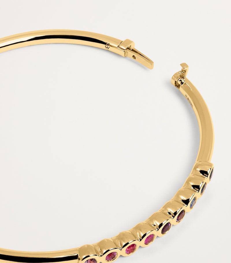Emily P. Wheeler Jill bangle mixed sapphire yellow gold (British brand)