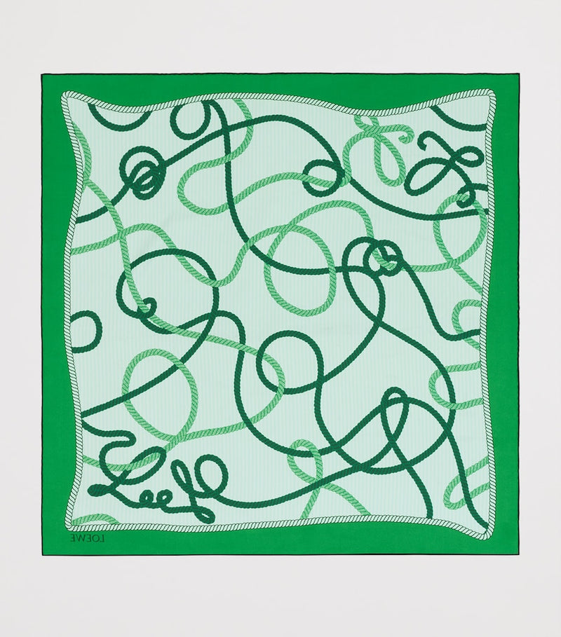 LOEWE silk twill scarf 90cm x 90cm, UK version
