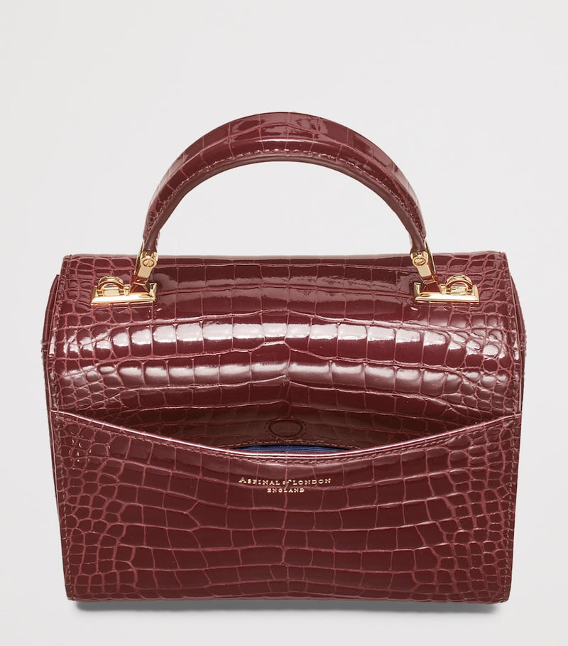 Aspinal of London Midi Mayfair top-handle bag, imported from the UK