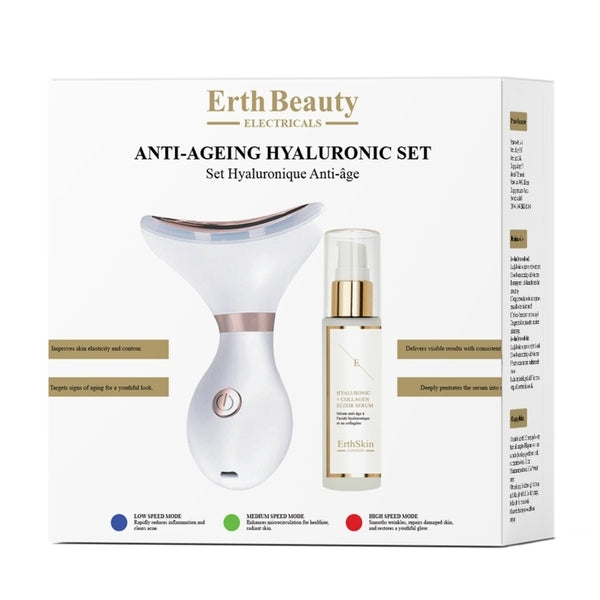 ErthSkin London anti-ageing set with massage device and serum - British product