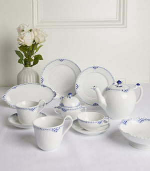 Porcelain Teacup and Saucer Set with Floral Print, 200ml Capacity