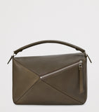 LOEWE Puzzle Edge large leather top-handle bag, imported from the UK